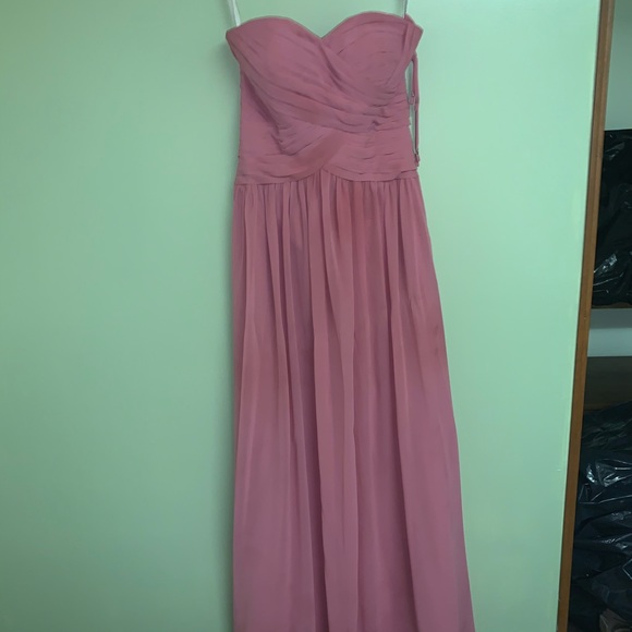 Long blush bridesmaid or wedding gown - Picture 2 of 5